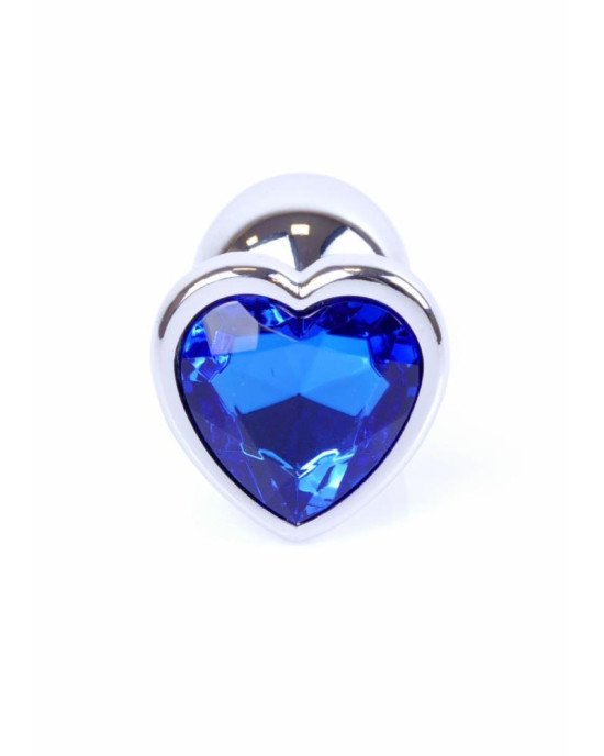 Анальна пробка - Jewellery Silver Heart PLUG- Dark Blue Анальна пробка - Jewellery Silver Heart PLUG- Dark Blue