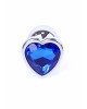 Анальна пробка - Jewellery Silver Heart PLUG- Dark Blue Анальна пробка - Jewellery Silver Heart PLUG- Dark Blue