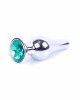 Анальна пробка - Jewellery Silver BUTT PLUG- Green Анальна пробка - Jewellery Silver BUTT PLUG- Green