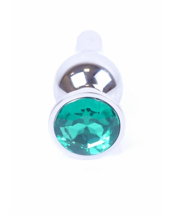 Анальна пробка - Jewellery Silver BUTT PLUG- Green Анальна пробка - Jewellery Silver BUTT PLUG- Green