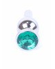 Анальна пробка - Jewellery Silver BUTT PLUG- Green Анальна пробка - Jewellery Silver BUTT PLUG- Green