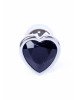 Анальна пробка - Jewellery Silver Heart Plug Black Анальна пробка - Jewellery Silver Heart Plug Black