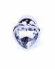 Анальна пробка - Jewellery Silver Heart Plug Clear