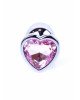 Анальна пробка - Jewellery Silver Heart Plug Light Pink Анальна пробка - Jewellery Silver Heart Plug Light Pink