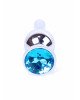 Анальна пробка - Jewellery Silver Long Plug Light Blue Анальна пробка - Jewellery Silver Long Plug Light Blue