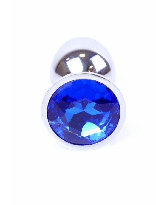 Анальна пробка - Jewellery Silver Plug Dark Blue Анальна пробка - Jewellery Silver Plug Dark Blue