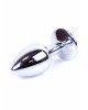 Анальна пробка - Jewellery Silver Plug Green