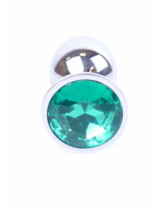 Анальна пробка - Jewellery Silver Plug Green