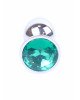 Анальна пробка - Jewellery Silver Plug Green