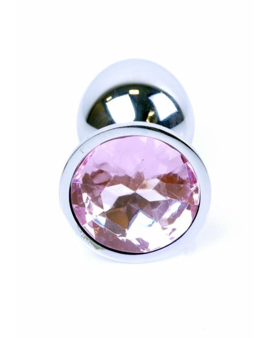 Анальна пробка - Jewellery Silver Plug Light Pink Анальна пробка - Jewellery Silver Plug Light Pink