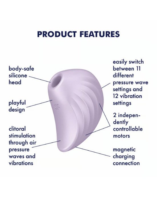 Вакуумний кліторальний вібратор - Satisfyer Pearl Diver Violet