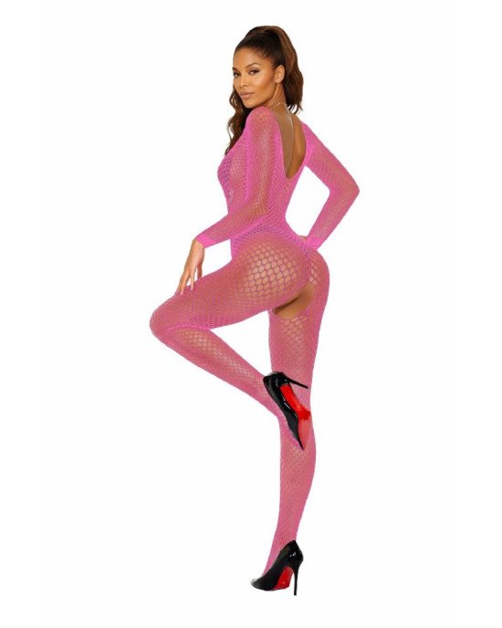 Бодістокінг - Bodystocking 2061, pink - One Size