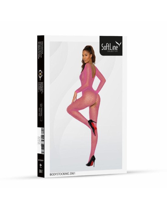 Бодістокінг - Bodystocking 2061, pink - One Size