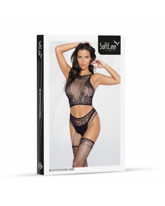 Бодістокінг - Bodystocking 2083, black - One Size