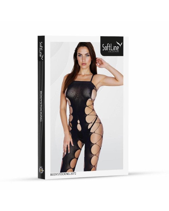 Бодістокінг - Bodystocking 2072, black - One Size