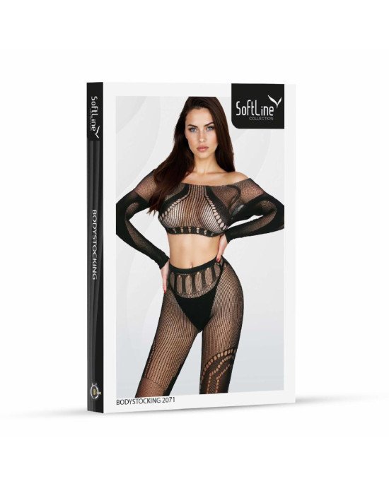 Бодістокінг - Bodystocking 2071, black - One Size
