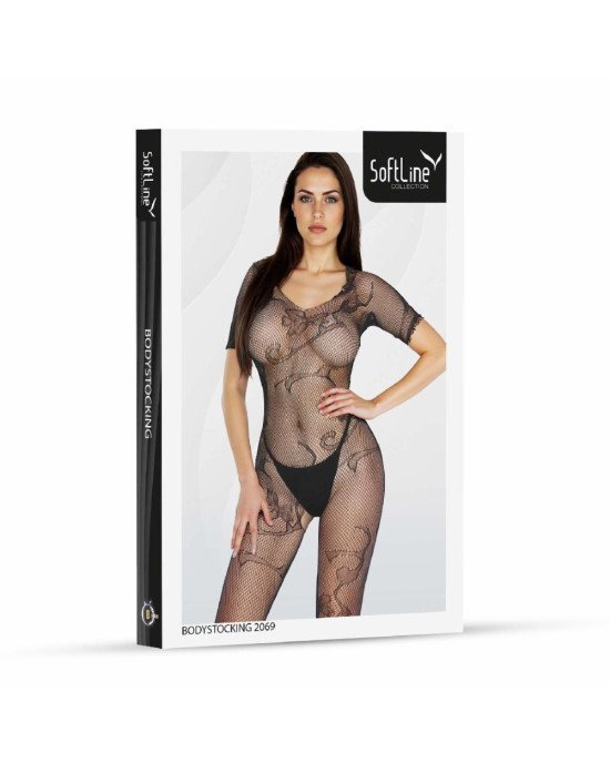 Бодістокінг - Bodystocking 2069, black - One Size Бодістокінг - Bodystocking 2069, black - One Size