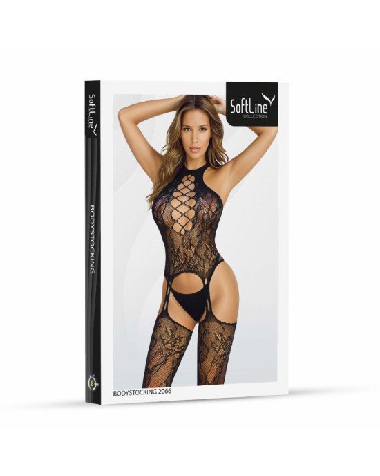 Бодістокінг - Bodystocking 2066, black - One Size