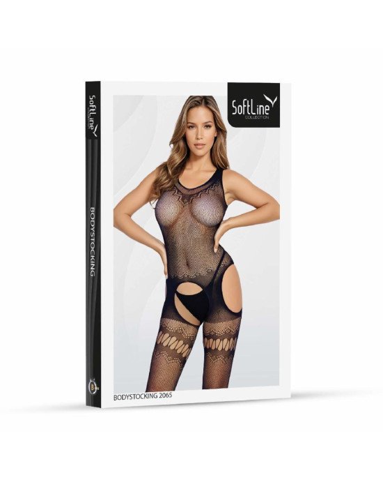 Бодістокінг - Bodystocking 2065, black - One Size