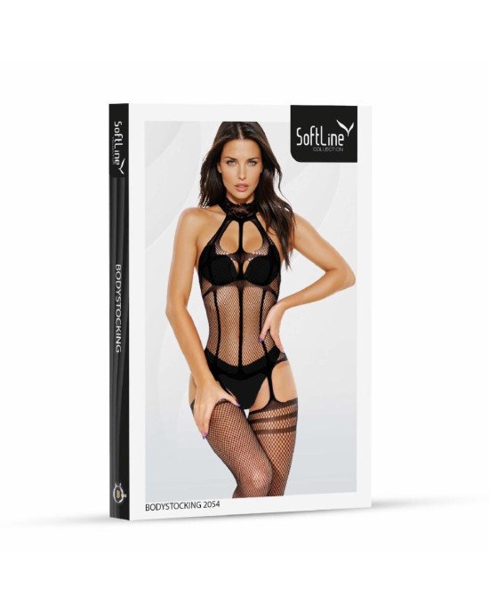 Бодістокінг - Bodystocking 2054, black - One Size