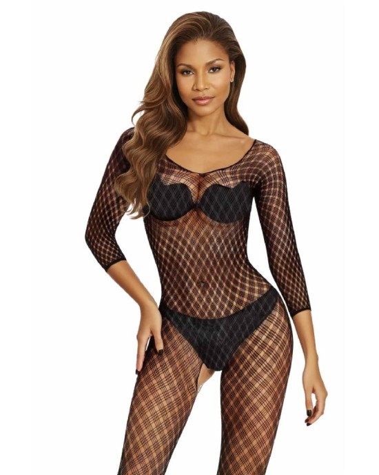 Бодістокінг - Bodystocking 2048, black - One Size