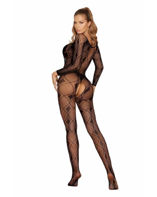 Бодістокінг - Bodystocking 2037, black - One Size