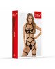 Комплект білизни - Set bra, thong and suspender harness 11031, black M Комплект білизни - Set bra, thong and suspender harness 11031, black M