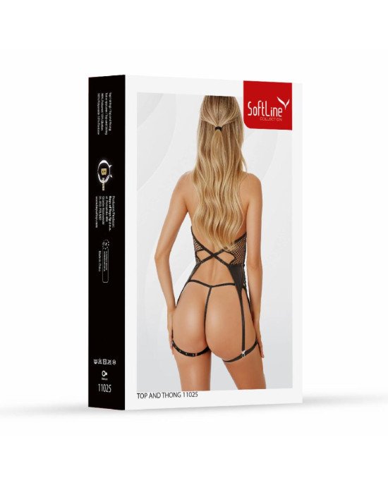 Комплект білизни - Set top and thong 11025, black 2XL Комплект білизни - Set top and thong 11025, black 2XL