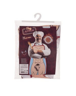 Кухонний фартух з плюшевим пенісом Sexy Apron Male Body With Plush Penis