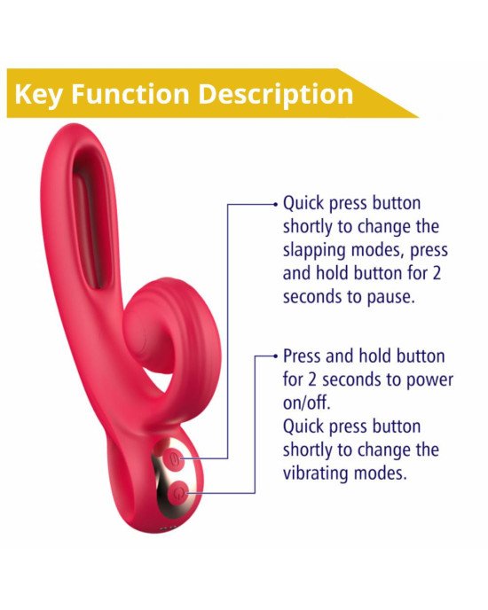 Вібратор - Erospace Sweet Play Tongue Flipping Vibrator A4 Вібратор - Erospace Sweet Play Tongue Flipping Vibrator A4