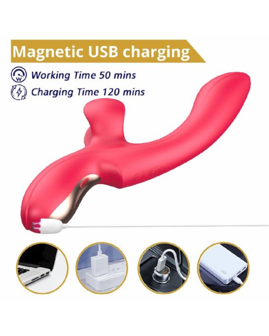 Вібратор - Erospace Sweet Play G-Spot & Critoral Flappinng Vibrator A16 Вібратор - Erospace Sweet Play G-Spot & Critoral Flappinng Vibrator A16