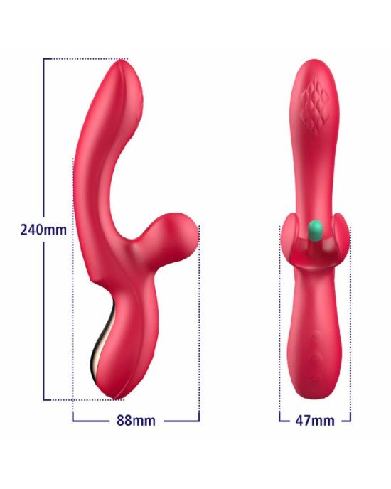 Вібратор - Erospace Sweet Play G-Spot & Critoral Flappinng Vibrator A16 Вібратор - Erospace Sweet Play G-Spot & Critoral Flappinng Vibrator A16
