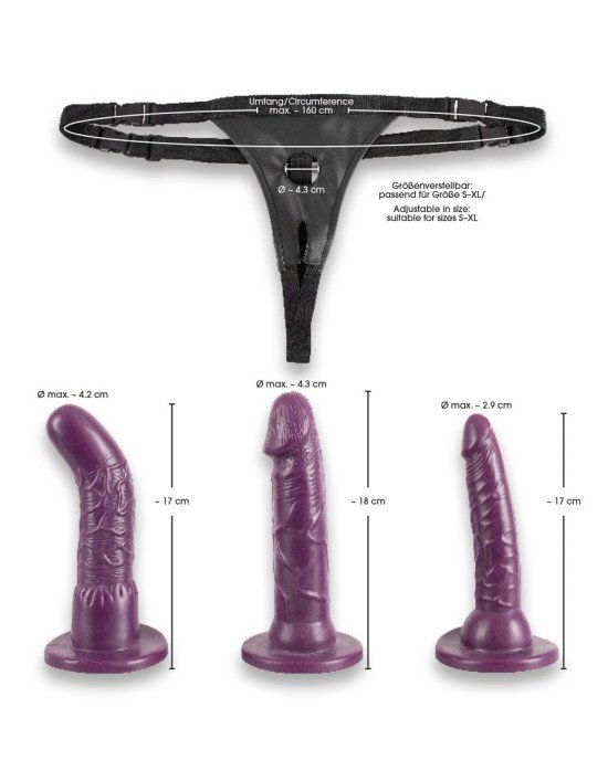 Страпон - Bad Kitty Strap-On purple Set Страпон - Bad Kitty Strap-On purple Set