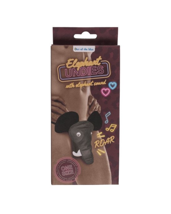 Чоловічі стрінги Слон зі звуком Elephant undies with elephant sound, black - one size Чоловічі стрінги Слон зі звуком Elephant undies with elephant sound, black - one size
