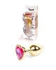 Анальна пробка - Jewellery Gold Heart Plug Pink Анальна пробка - Jewellery Gold Heart Plug Pink