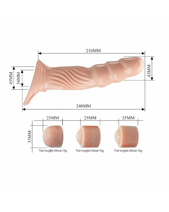 Насадка на член - Pretty Love Adjustable Penis Sleeve Extender 3.0