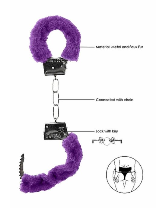 Наручники - Ouch! Beginner's Handcuffs Furry Purple Наручники - Ouch! Beginner's Handcuffs Furry Purple