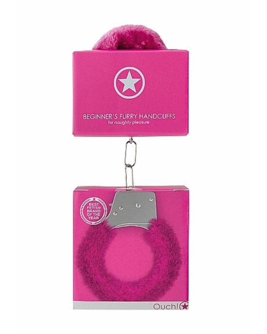 Наручники - Ouch! Beginner's Handcuffs Furry Pink Наручники - Ouch! Beginner's Handcuffs Furry Pink