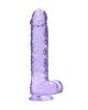 Фалоімітатор - Realrock Dildo With Balls 9'/23 см Purple Фалоімітатор - Realrock Dildo With Balls 9'/23 см Purple