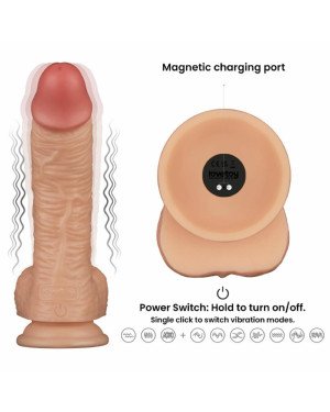 Реалістичний вібратор - Vibrating Power Basics Cock 8.5