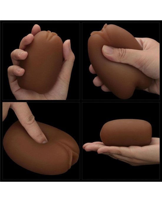 Мастурбатор - Slider Double-Ended Masturbator Vagina and Anus Brown Мастурбатор - Slider Double-Ended Masturbator Vagina and Anus Brown
