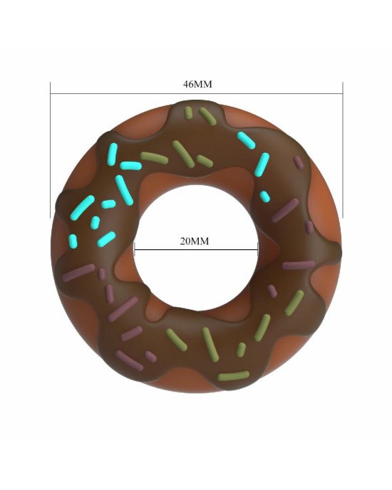 Ерекційне кільце - Pretty Love Choco Super Donut Silicone Cock Ring