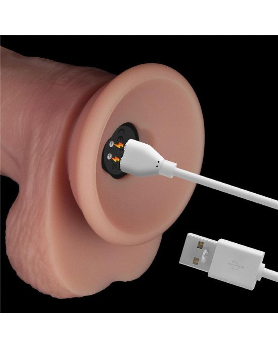 Реалістичний вібратор - Vibrating Sliding Skin Pro II Dual Layer Silicone Dong 10