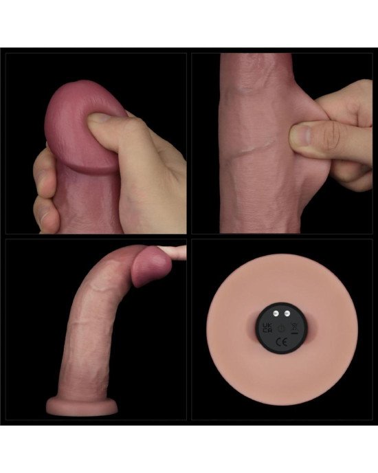 Реалістичний вібратор - Vibrating Sliding Skin Pro II Dual Layer Silicone Dong 9 Реалістичний вібратор - Vibrating Sliding Skin Pro II Dual Layer Silicone Dong 9