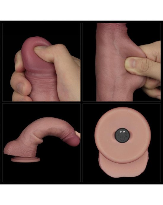Реалістичний вібратор - Vibrating Sliding Skin Pro II Dual Layer Silicone Dong 8.5 Реалістичний вібратор - Vibrating Sliding Skin Pro II Dual Layer Silicone Dong 8.5
