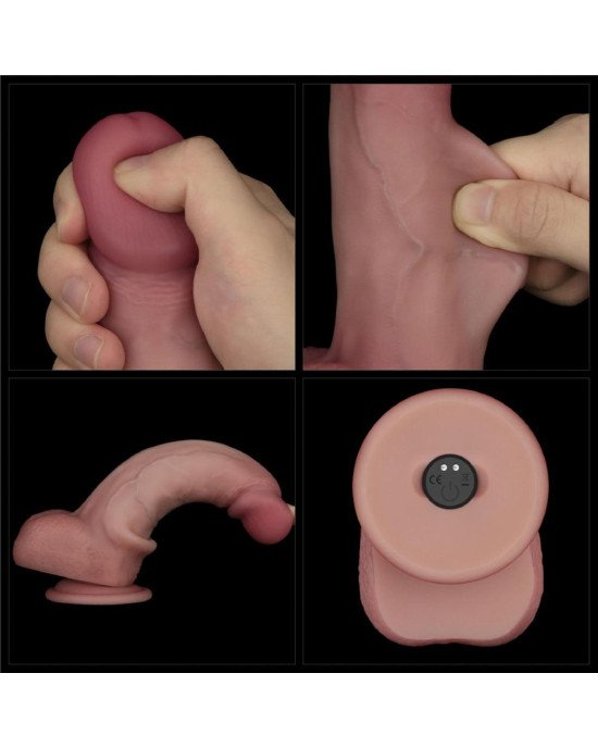 Реалістичний вібратор - Vibrating Sliding Skin Pro II Dual Layer Silicone Dong 8 Реалістичний вібратор - Vibrating Sliding Skin Pro II Dual Layer Silicone Dong 8