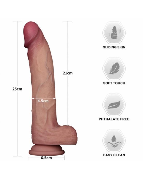 Фалоімітатор - Sliding Skin Pro II Dual Layer Silicone Dong 10 Фалоімітатор - Sliding Skin Pro II Dual Layer Silicone Dong 10