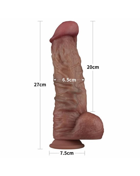 Фалоімітатор - Dual-Layered Silicone Cock XXL 10.5 Фалоімітатор - Dual-Layered Silicone Cock XXL 10.5