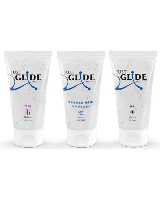 Набір лубрикантів - Just Glide, 3x50 мл Набір лубрикантів - Just Glide, 3x50 мл