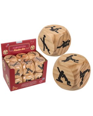 Дерев'яний кубик Kama Sutra Wooden Dice, 6x6 см